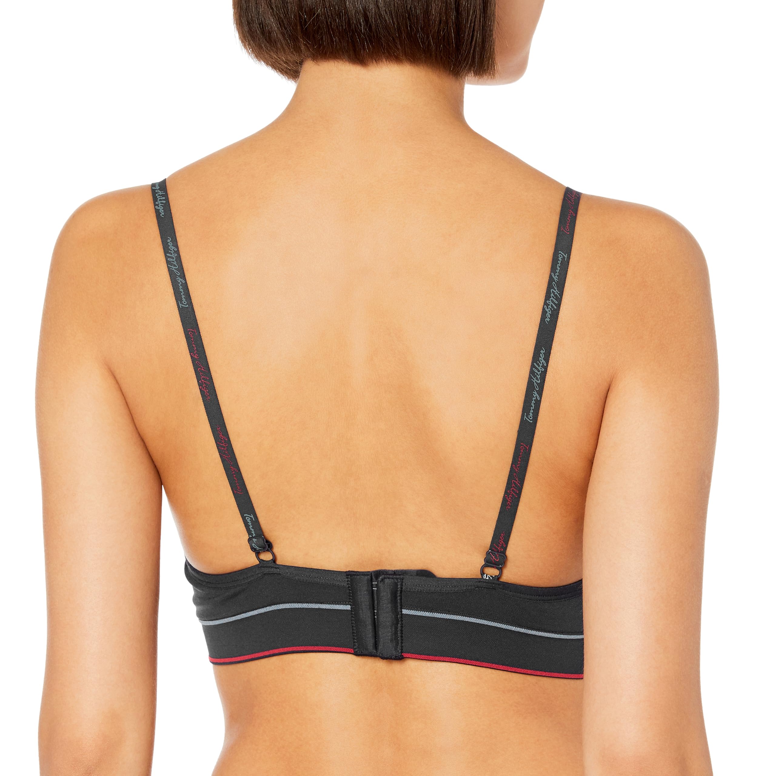 Foto 3 pulgar | Bralette Tommy Hilfiger Para Mujer, Sin Costuras, Ligeramente Forrado, Negro - Venta Internacional.
