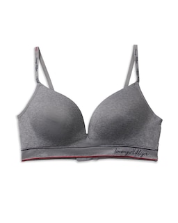 Foto 2 | Bralette Tommy Hilfiger Sin Costuras, Ligeramente Forrado, Gris Jaspeado - Venta Internacional.