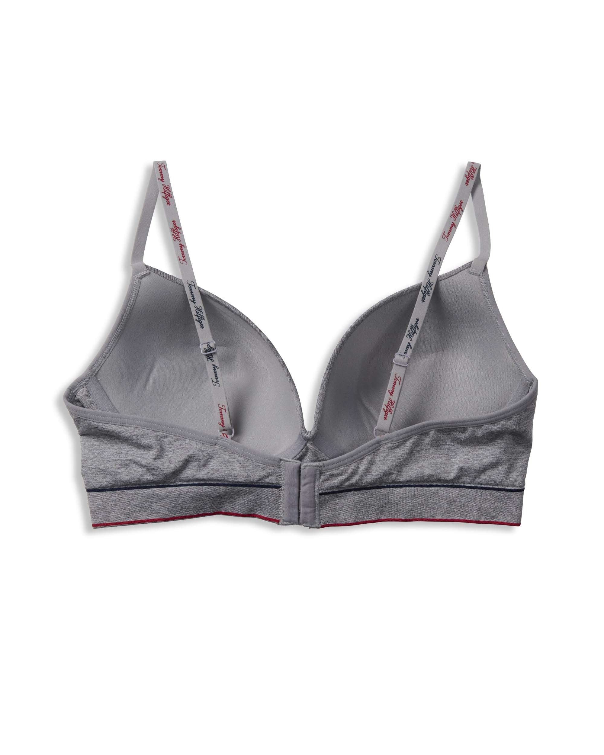 Foto 4 pulgar | Bralette Tommy Hilfiger Sin Costuras, Ligeramente Forrado, Gris Jaspeado - Venta Internacional.