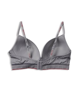Foto 3 | Bralette Tommy Hilfiger Sin Costuras, Ligeramente Forrado, Gris Jaspeado - Venta Internacional.