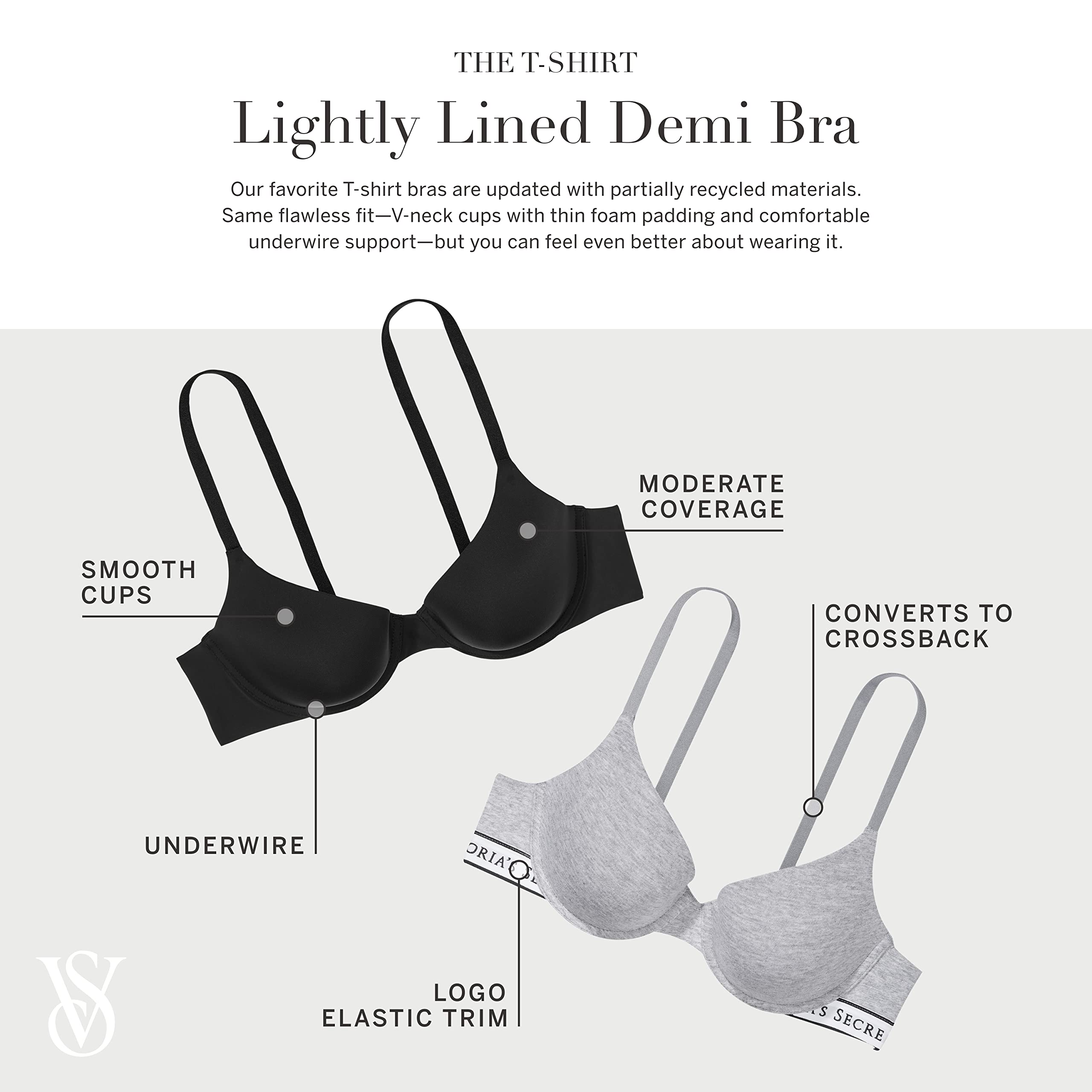 Foto 5 pulgar | Camiseta Bra Victoria's Secret Demi Con Forro Ligero Beige 34c - Venta Internacional.