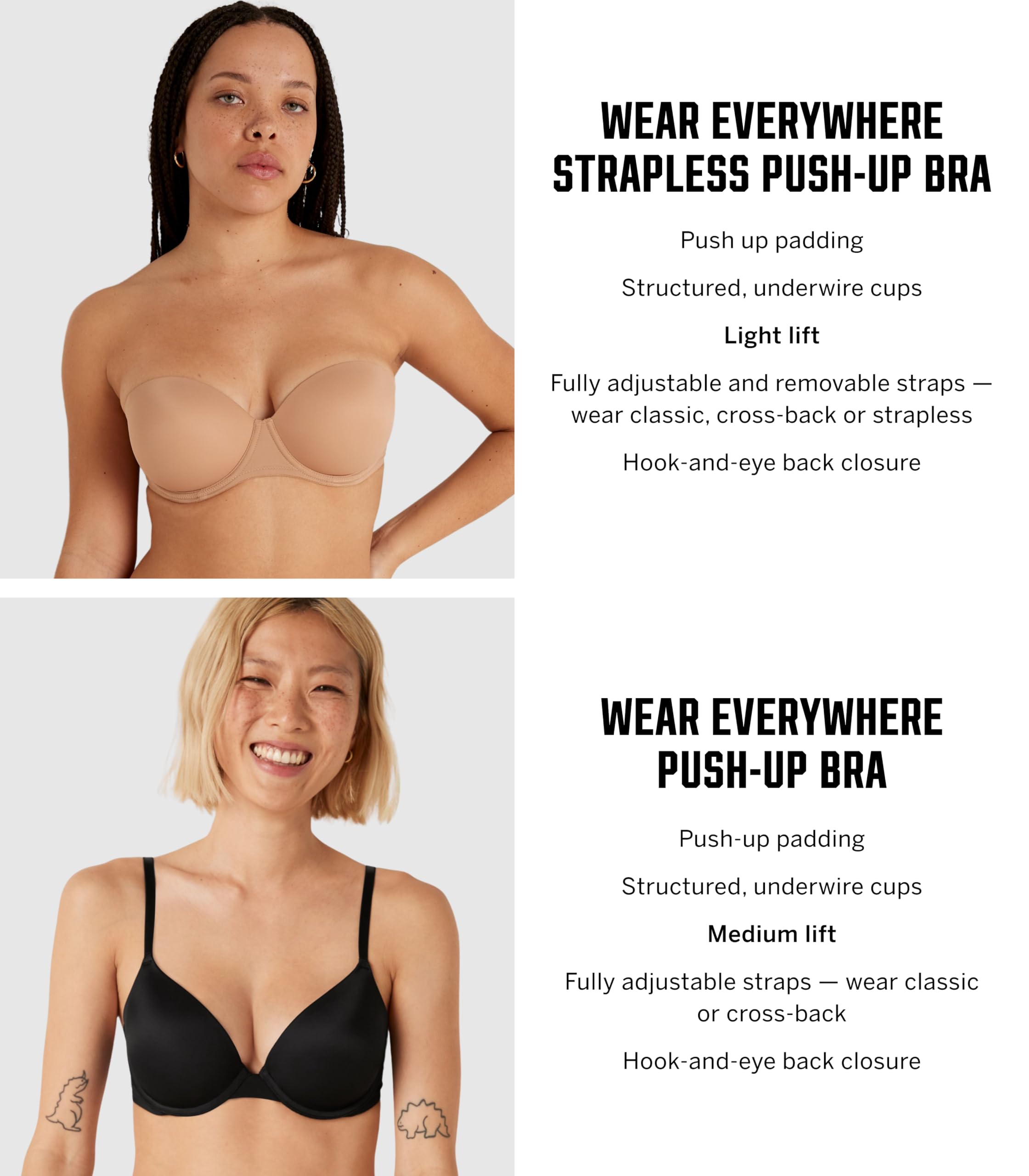 Foto 6 pulgar | Sujetador Victoria's Secret Pink Wear Everywhere Push Up Beige 36b - Venta Internacional.
