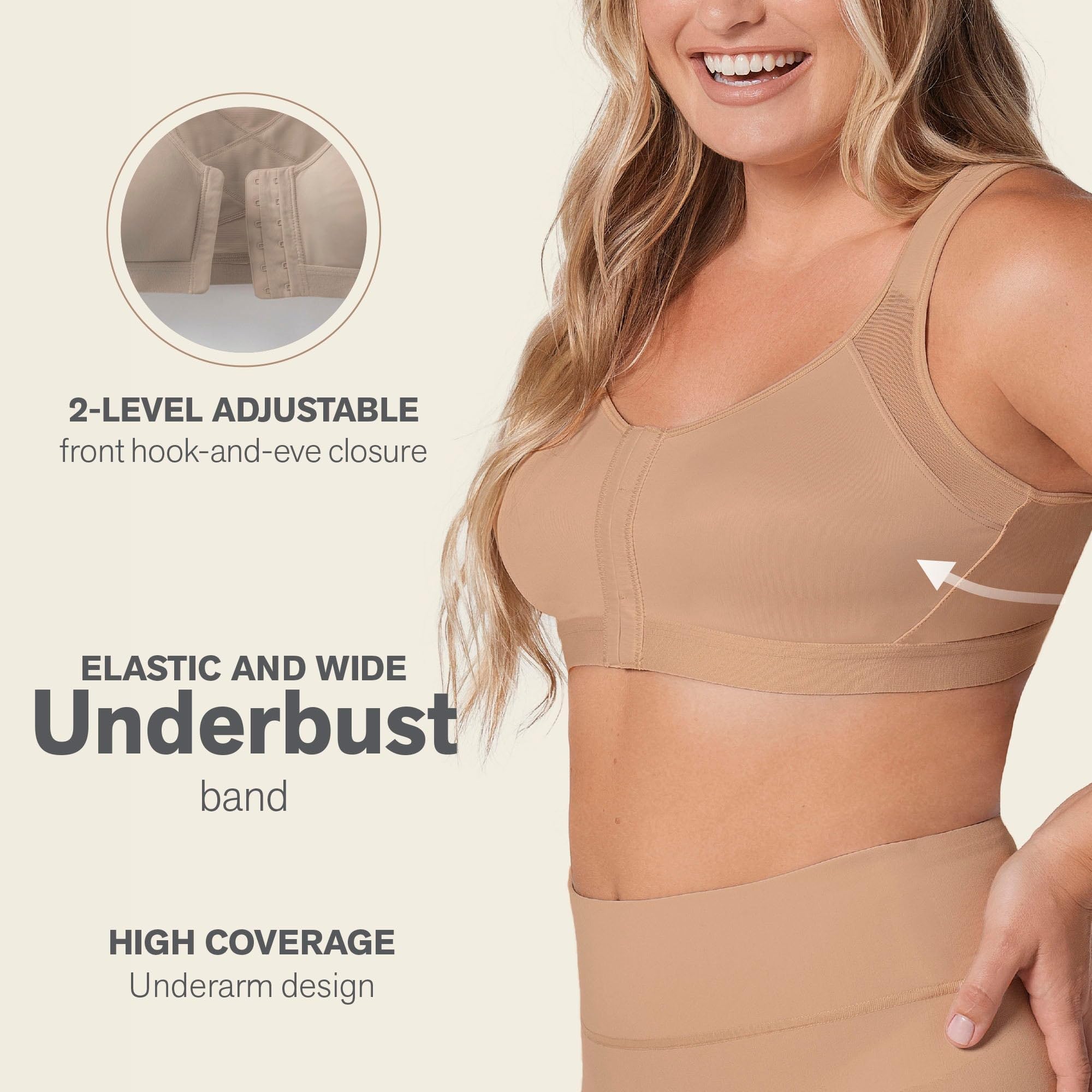 Foto 4 pulgar | Sujetador Corrector De Postura Leonisa 801 Golden Beige Full 38b - Venta Internacional.