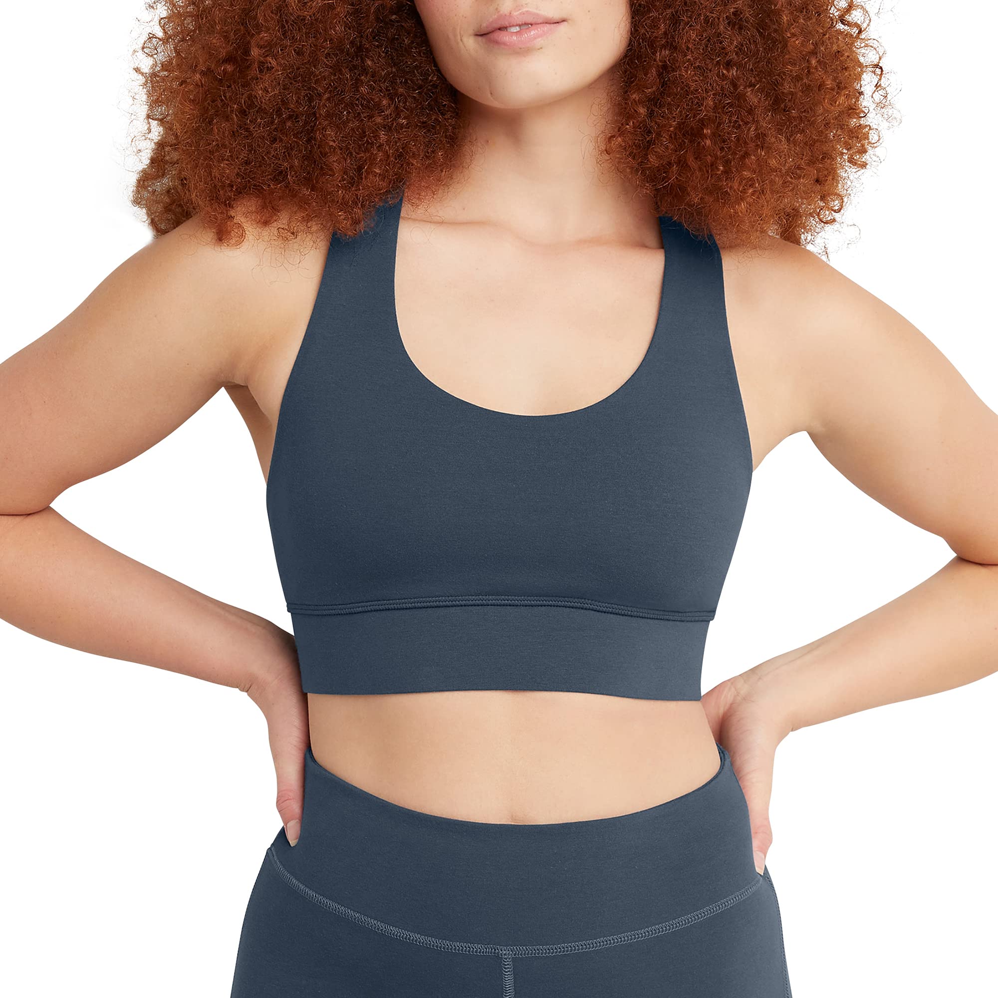 Foto 2 pulgar | Bralette Hanes Comfortblend Originals Algodón Gris Xs Para Mujer - Venta Internacional.