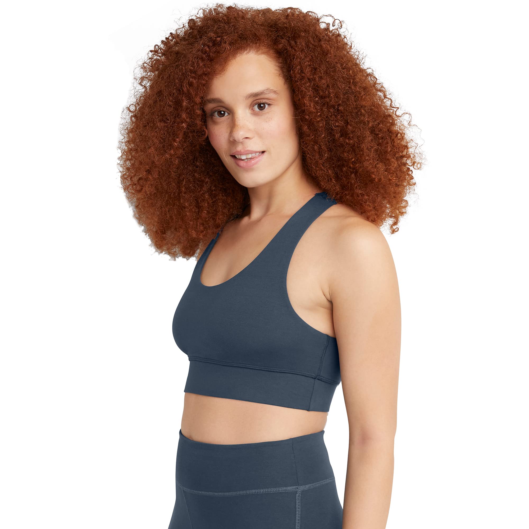 Foto 4 pulgar | Bralette Hanes Comfortblend Originals Algodón Gris Xs Para Mujer - Venta Internacional.