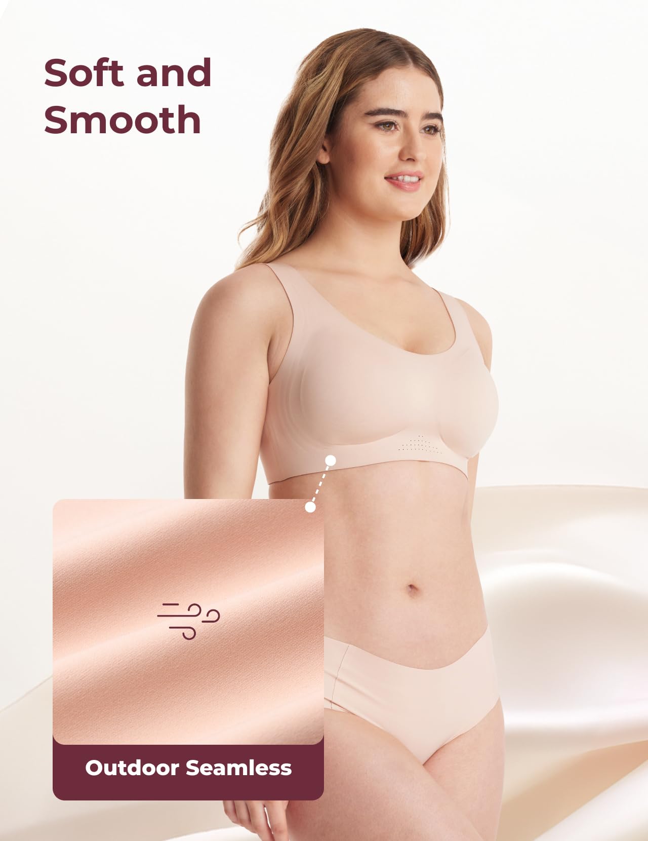 Foto 8 pulgar | Bra Momcozy Seamless Comfort Soft Support Wireless Para Mujer - Venta Internacional.