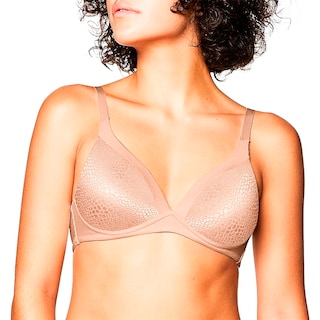 Foto 4 | Brasier sin Varilla Beige Warner's para Mujer