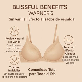 Foto 7 | Brasier sin Varilla Beige Warner's para Mujer