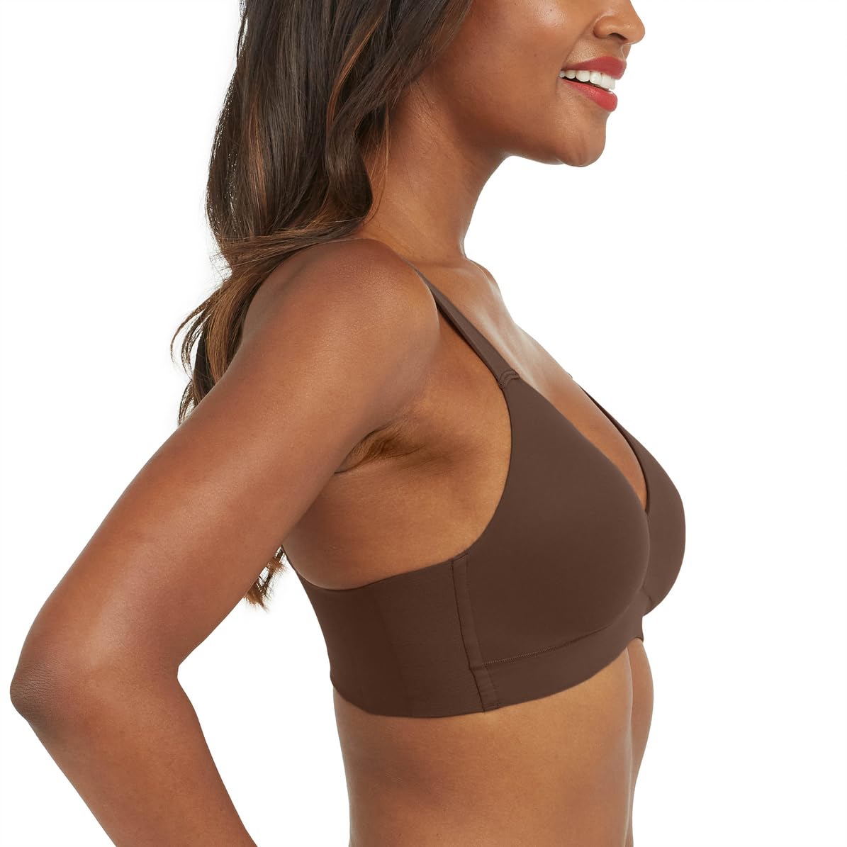Foto 3 pulgar | Bralette Spanx Bra-leluya! Lg De Color Marrón Castaño Ligeramente Forrado - Venta Internacional.