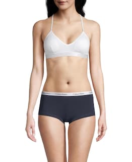 Foto 1 | Bralette Calvin Klein Motive De Algodón Ligeramente Forrado Blanco - Venta Internacional.