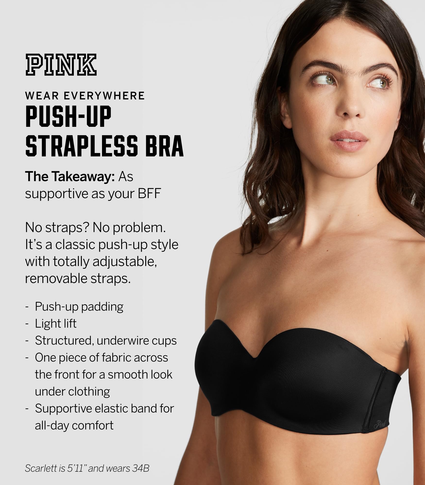 Foto 5 pulgar | Sujetador Sin Tirantes Victoria's Secret Wear Everywhere - Venta Internacional.