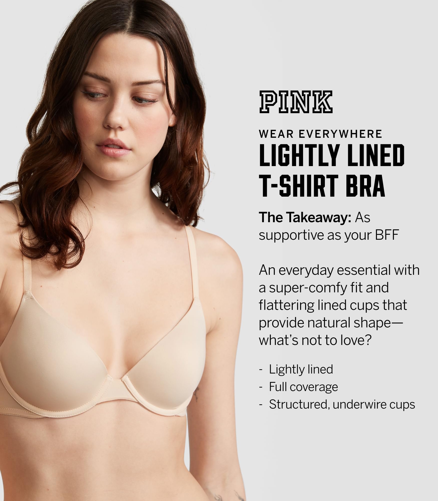 Foto 5 pulgar | Camiseta Bra Victoria's Secret Pink Wear Everywhere 34b Negra - Venta Internacional.
