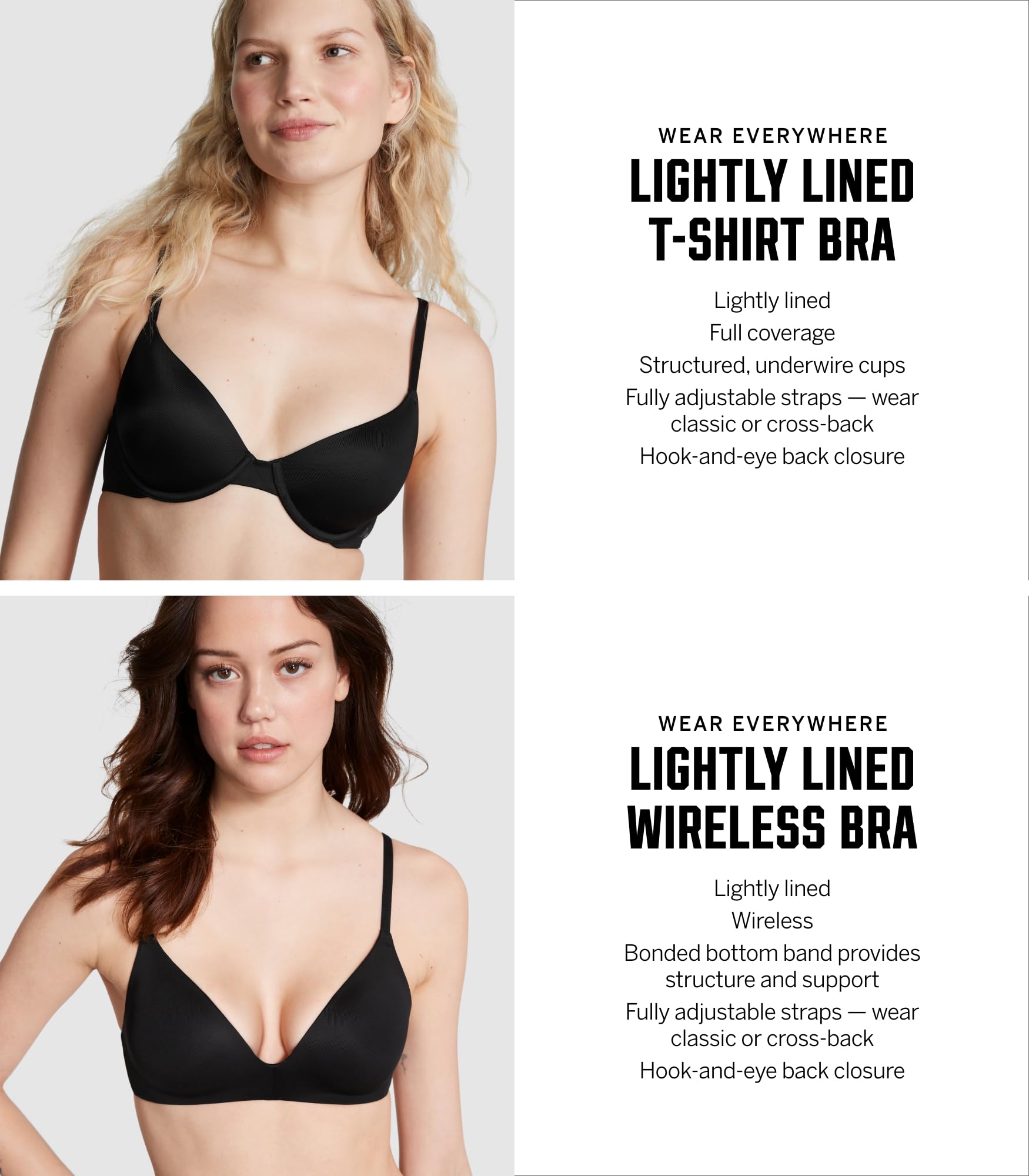 Foto 6 pulgar | Camiseta Bra Victoria's Secret Pink Wear Everywhere 34b Negra - Venta Internacional.