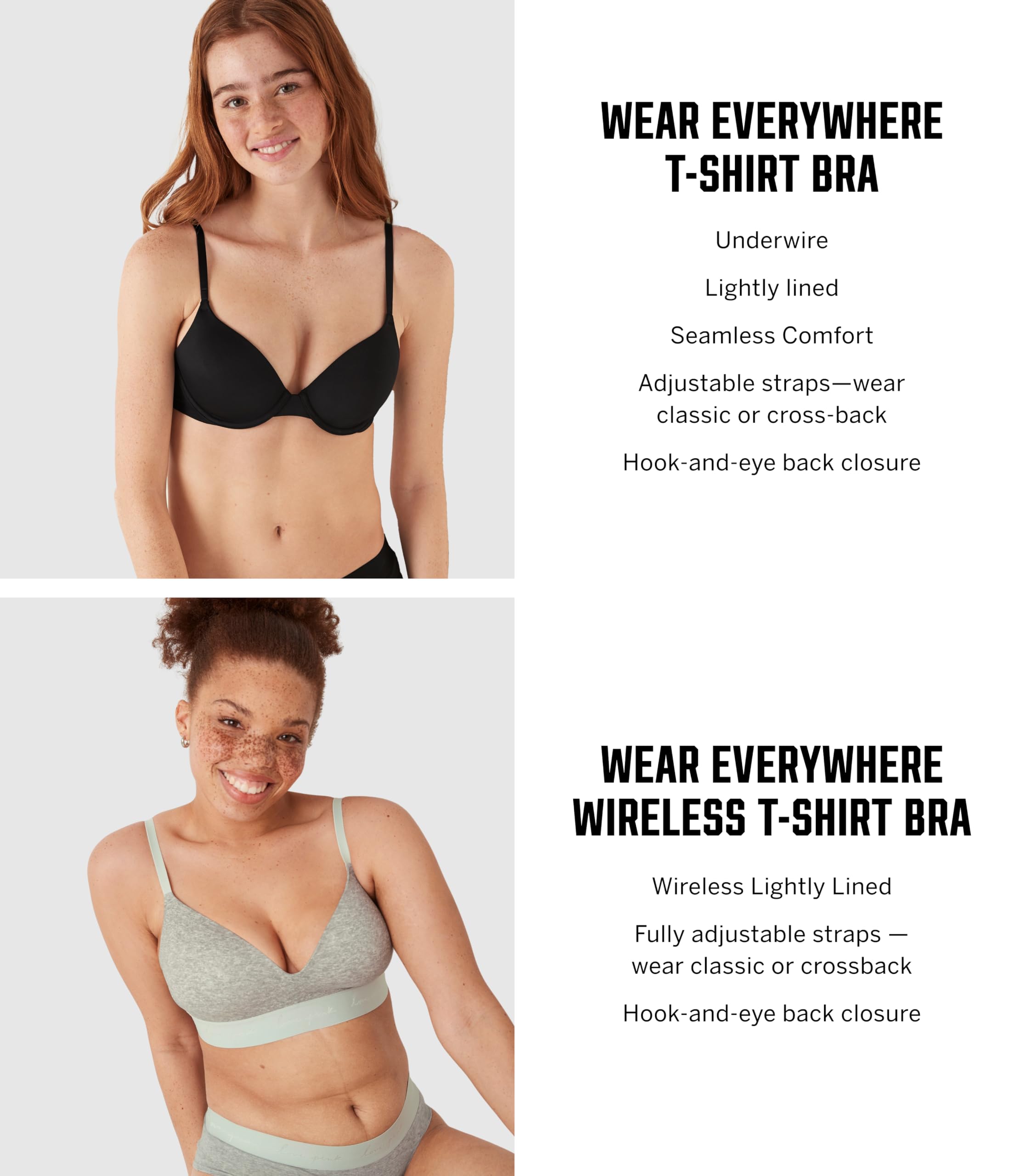 Foto 8 pulgar | Camiseta Bra Victoria's Secret Pink Wear Everywhere 34b Negra - Venta Internacional.