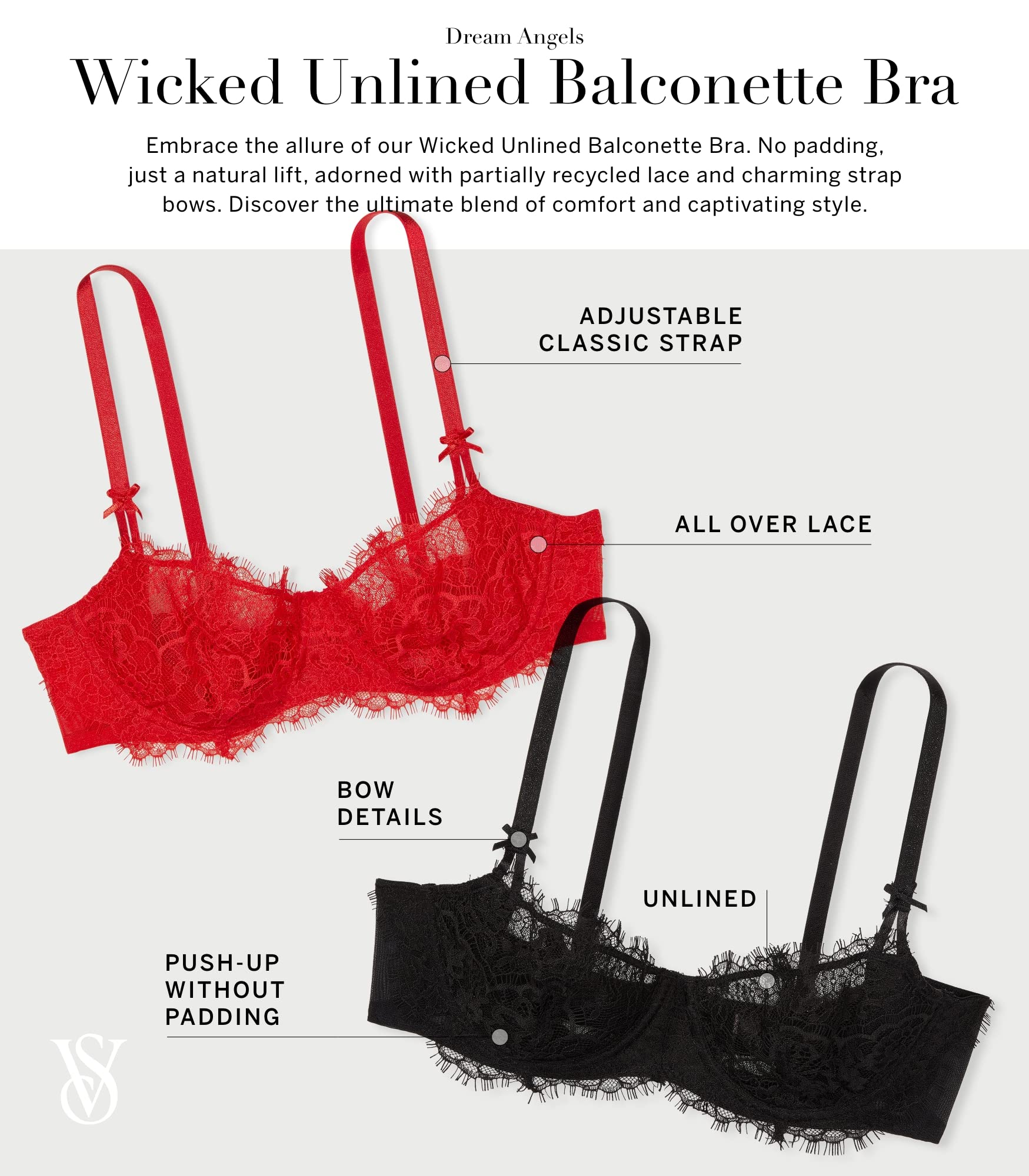 Foto 5 pulgar | Sujetador Victoria's Secret Dream Angels Wicked Sin Forro 34b Blanco - Venta Internacional.