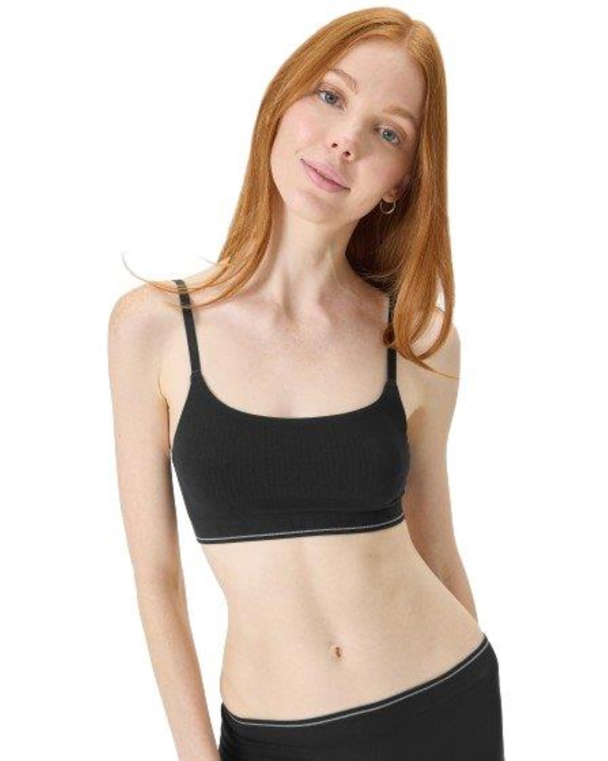 Foto 2 pulgar | Bralette Florence De Mills Cozy Crush Sin Costuras, Color Negro, Talla L - Venta Internacional.