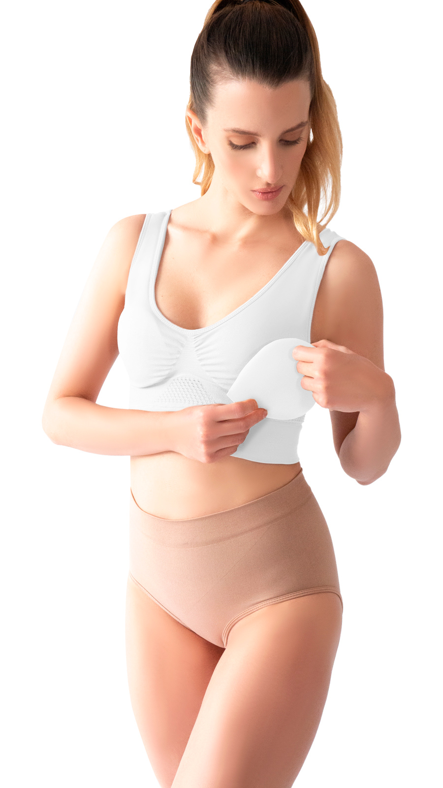 Foto 2 pulgar | Fresh Bra Control Con Almohadillas color Blanco I Love Shape M 2324 T
