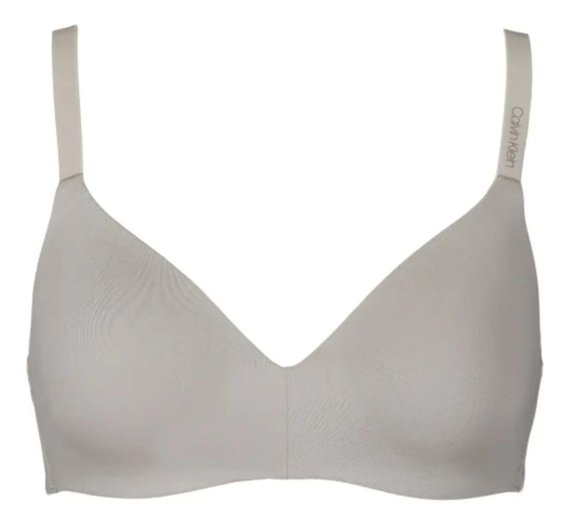 Foto 3 pulgar | Calvin Klein Pack De 2 Brasieres Sin Varilla Para Mujer, Súper Comfort, Sin Costuras Y Ajuste Perfecto, Gris Y Marino