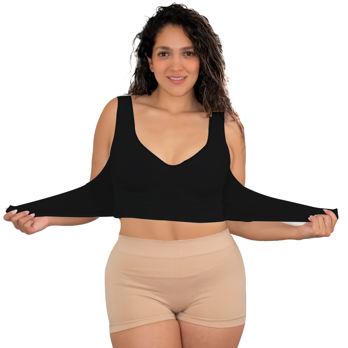 Foto 6 pulgar | Brasier Push Up 3 Piezas Passion Wear Bra Color Negro,nude Y Blanco Con Soporte Cruzado Y Control De Rollos En Espalda