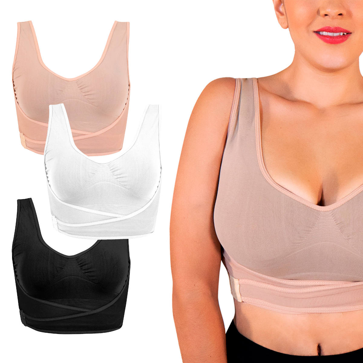 Foto 5 pulgar | Brassier Push Up I Love Shape 3 Piezas