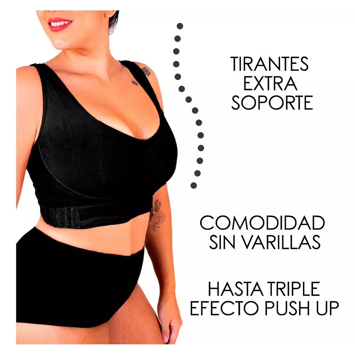 Foto 4 pulgar | Kit de 2 Bra I Love Shape M2086 Liberty Fresh Push Up Negro + Panty