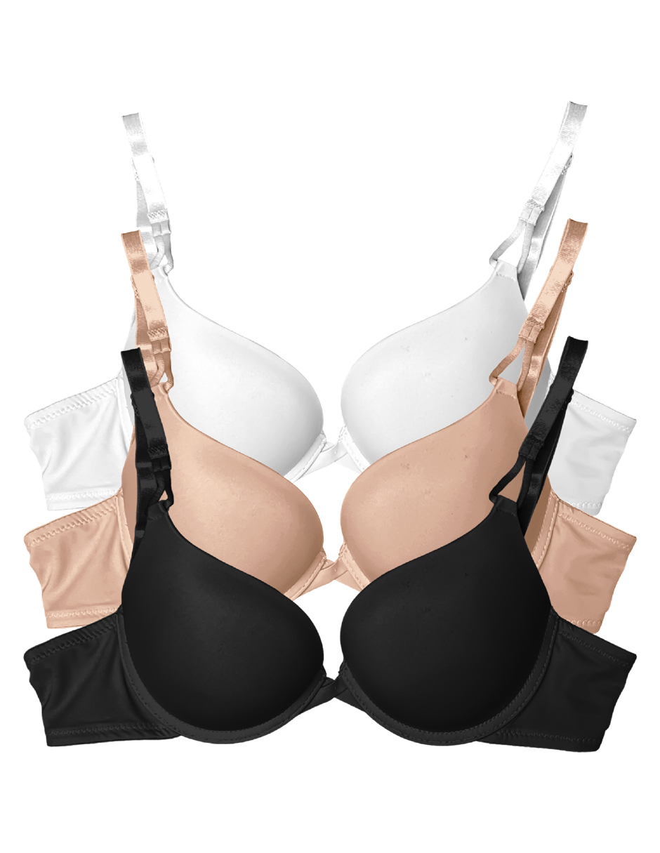 Foto 2 pulgar | Paquete 3 Brasier Doble Push Up Tatys Fashion Aumenta Hasta 2 Tallas