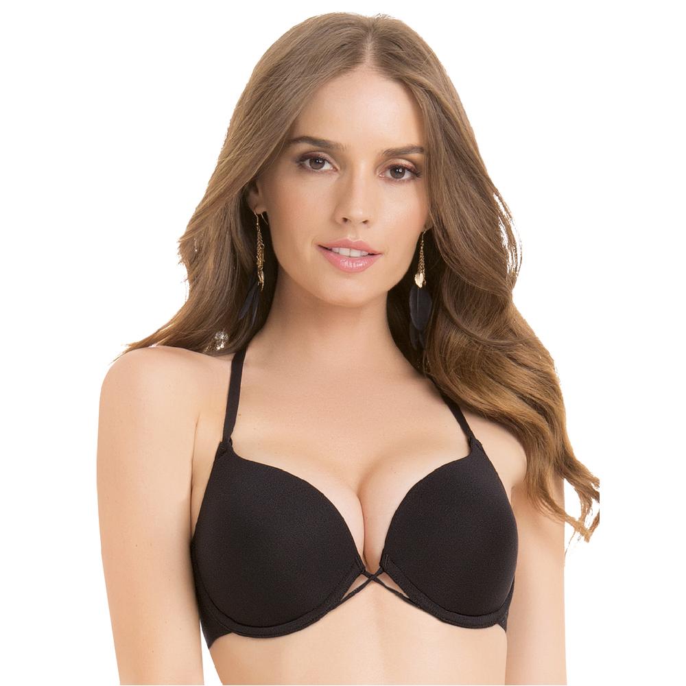 Foto 2 pulgar | Brasier Demi Push Up Ilusión 7278 Negro