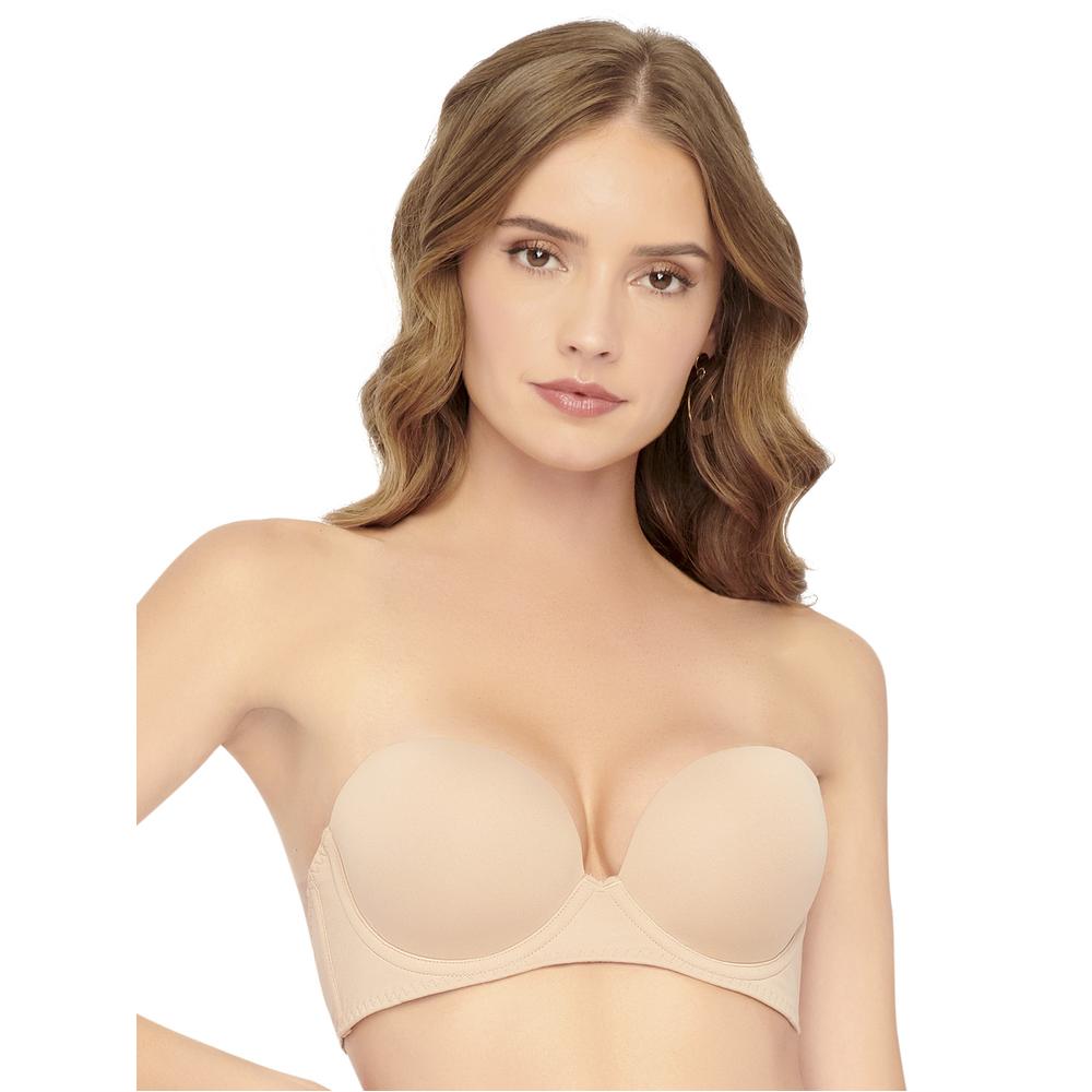 Foto 2 pulgar | Brasier Strapless Push Up Ilusión 7976 Beige
