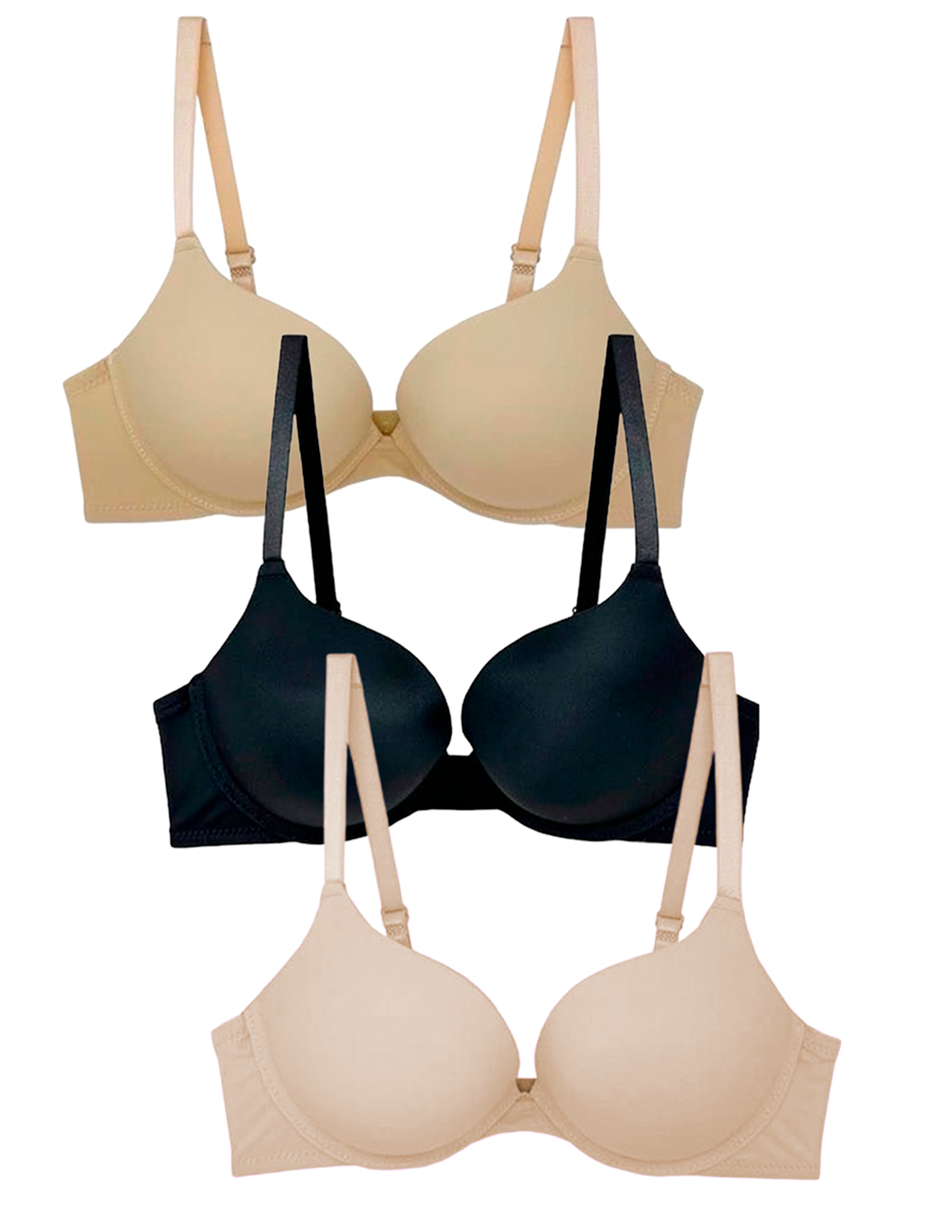 Foto 2 pulgar | Brasier Tatys Fashion Push Up 3 Piezas para Mujer