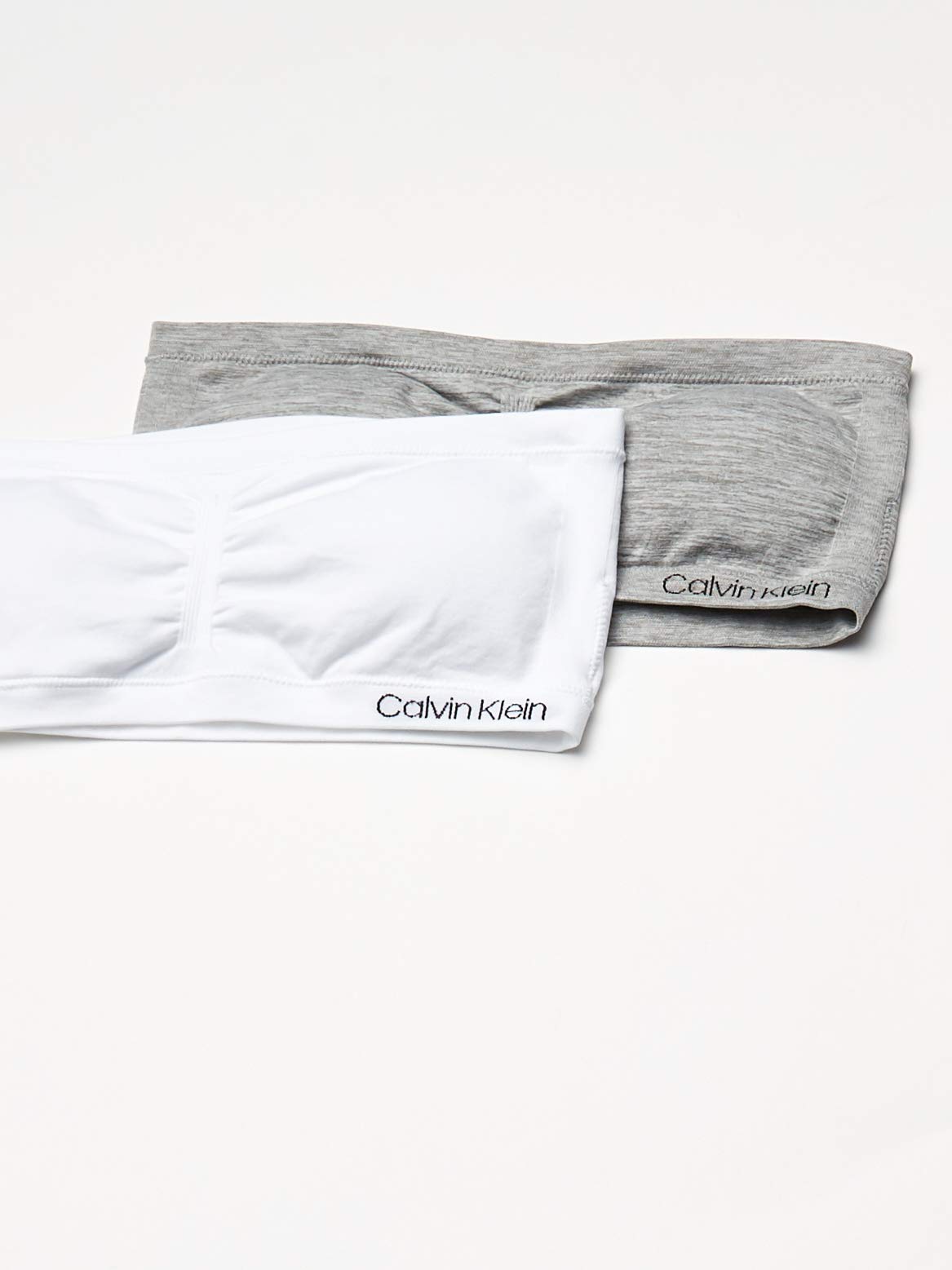 Foto 3 pulgar | Sujetador Tipo Bandeau Calvin Klein Para Niñas, Blanco/gris Jaspeado, Paquete De 2 Unidades, Xl - Venta Internacional.