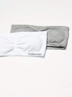 Foto 2 | Sujetador Tipo Bandeau Calvin Klein Para Niñas, Blanco/gris Jaspeado, Paquete De 2 Unidades, Xl - Venta Internacional.