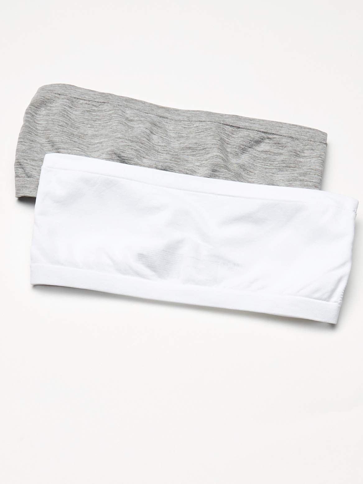 Foto 5 pulgar | Sujetador Tipo Bandeau Calvin Klein Para Niñas, Blanco/gris Jaspeado, Paquete De 2 Unidades, Xl - Venta Internacional.