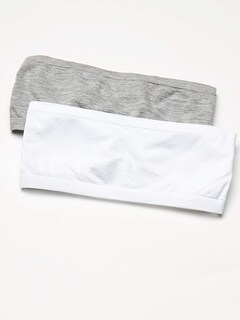 Foto 4 | Sujetador Tipo Bandeau Calvin Klein Para Niñas, Blanco/gris Jaspeado, Paquete De 2 Unidades, Xl - Venta Internacional.