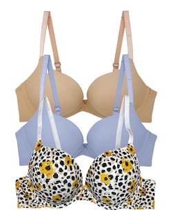 Foto 2 | Brasier Doble Push Up Tatys Fashion, Aumenta Hasta Dos Tallas, Pack Con 3 Bras