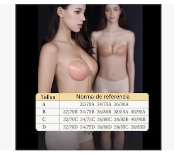 Foto 2 | 3pc Brasier Strapless Push Up Invisible Silicon Adherible