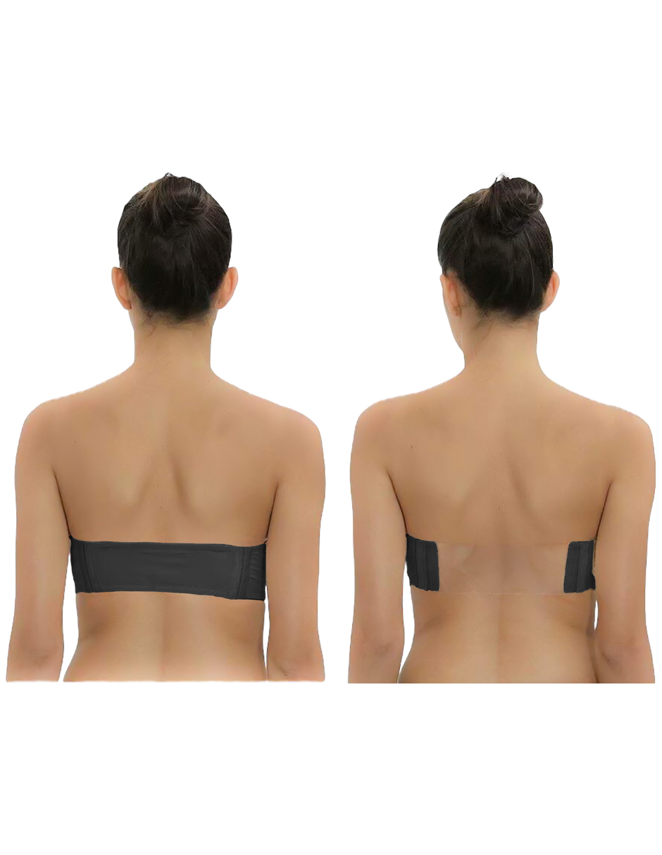 Foto 4 pulgar | Paquete De 3 Brasier Strapless Con Tirantes Transparentes