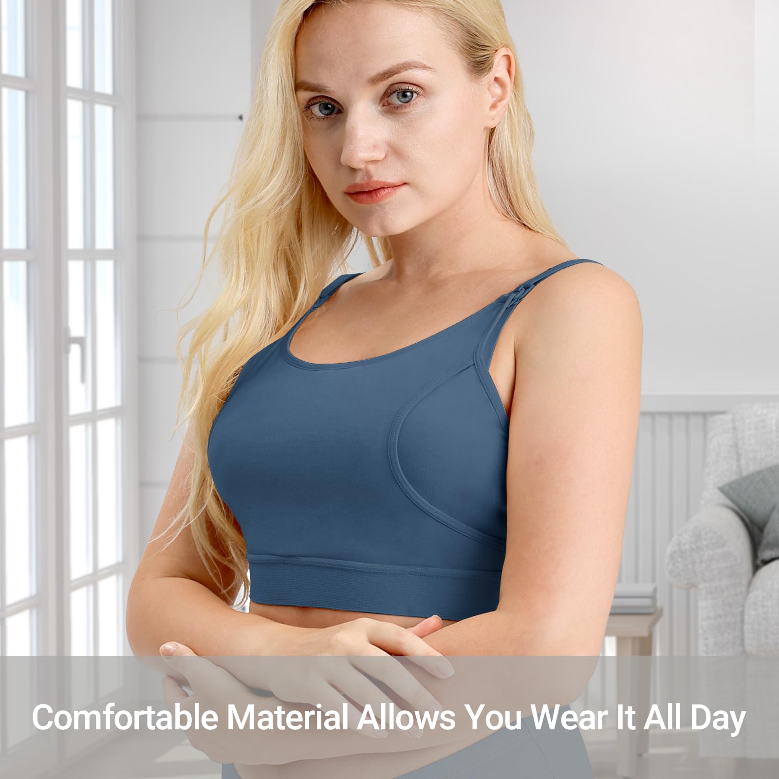 Foto 3 | Sujetador De Manos Libres Momcozy Ajustable Azul - Venta Internacional.