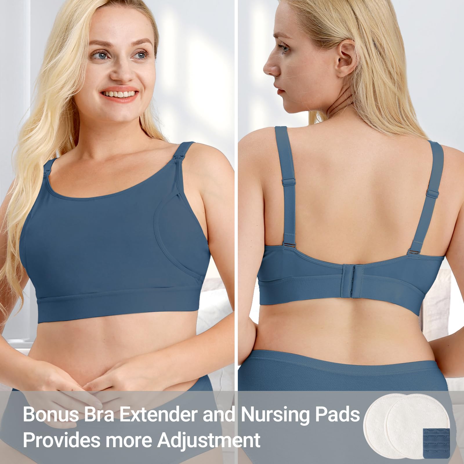 Foto 5 | Sujetador De Manos Libres Momcozy Ajustable Azul - Venta Internacional.