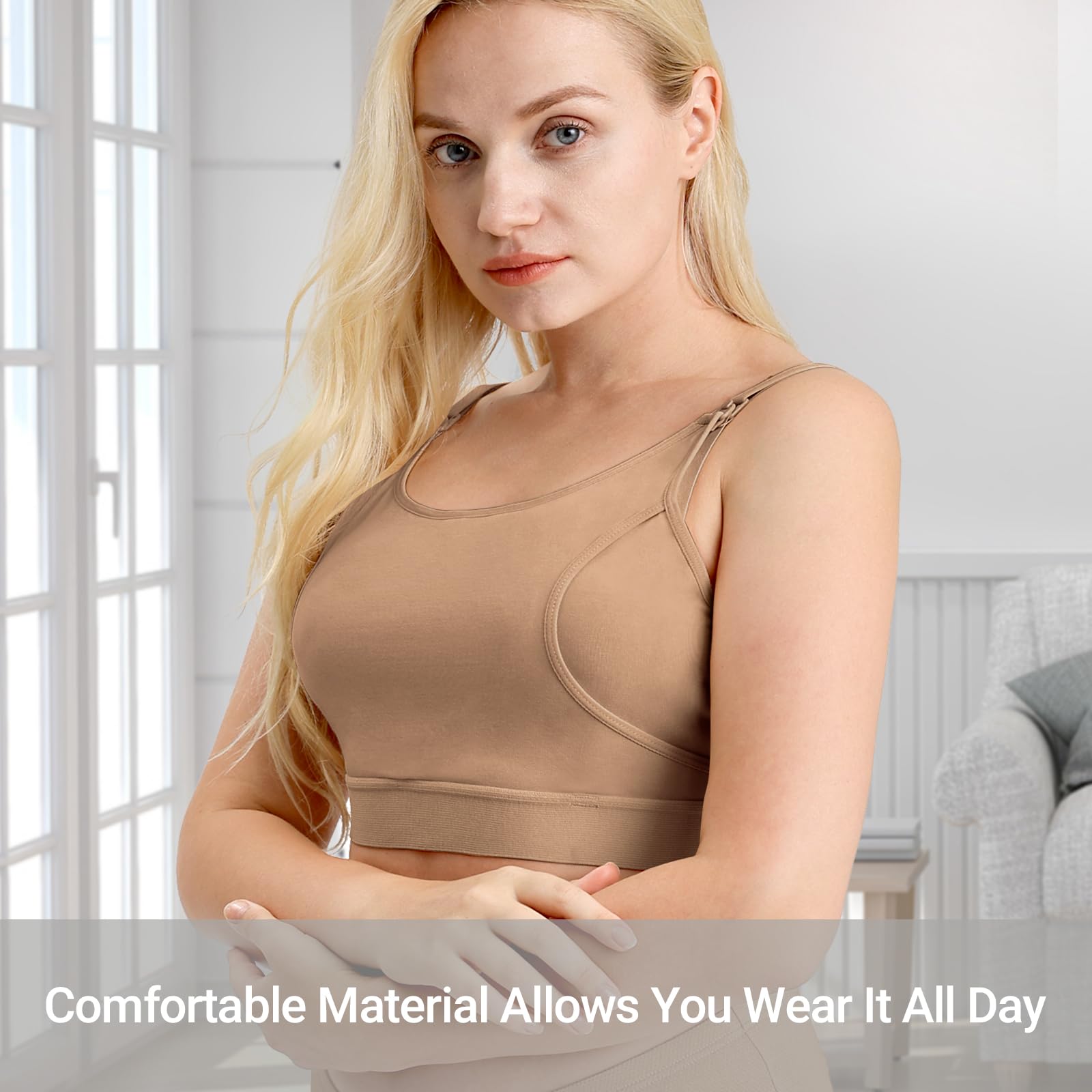 Foto 4 | Sujetador De Manos Libres Momcozy, Extractores De Leche Ajustables, Color Moca - Venta Internacional.