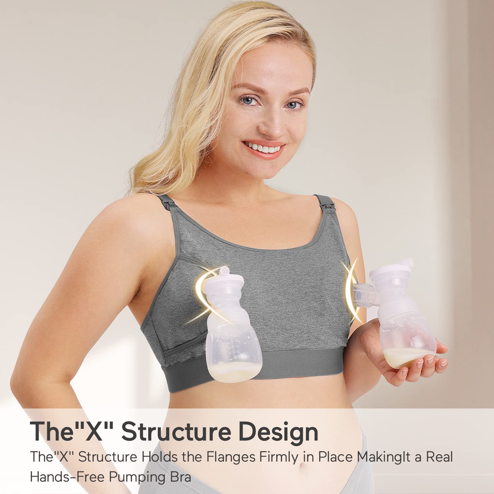 Foto 3 pulgar | Extractores De Leche Ajustables Momcozy Pumping Bra Que Sostienen La Lactancia - Venta Internacional.