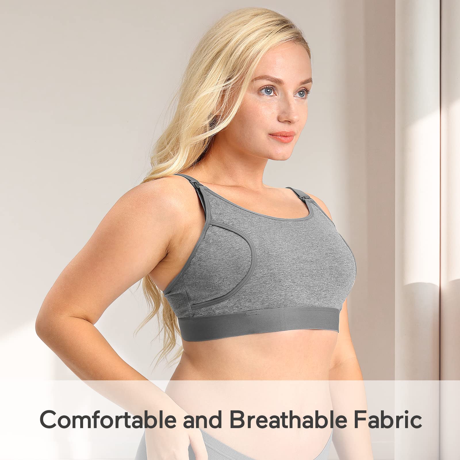 Foto 4 | Extractores De Leche Ajustables Momcozy Pumping Bra Que Sostienen La Lactancia - Venta Internacional.