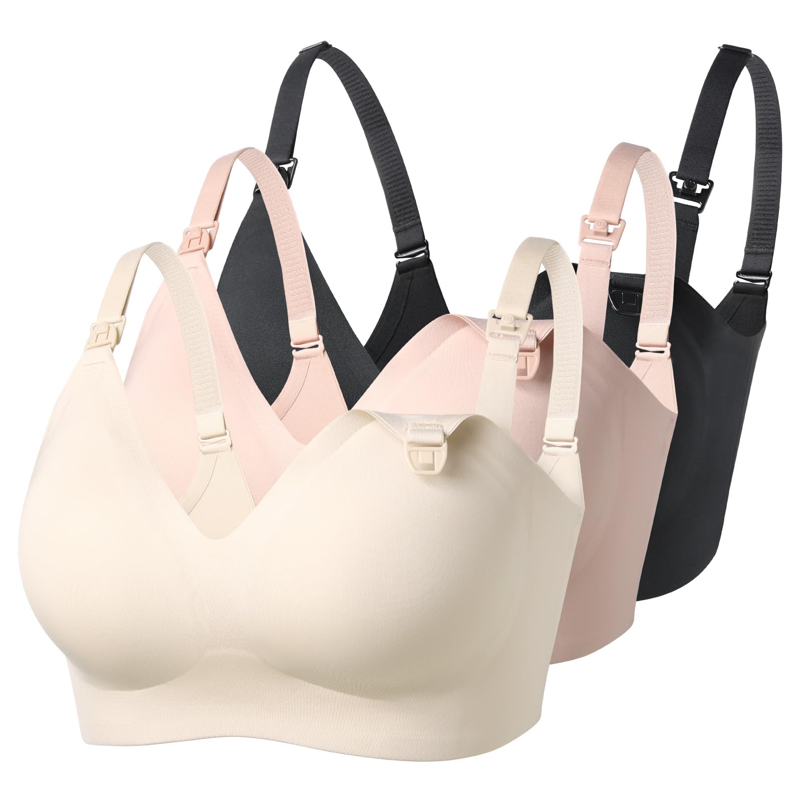 Sujetadores De Lactancia Momcozy Yn21 Para Amamantar, Paquete De 3, Ultrasuaves - Venta Internacional.