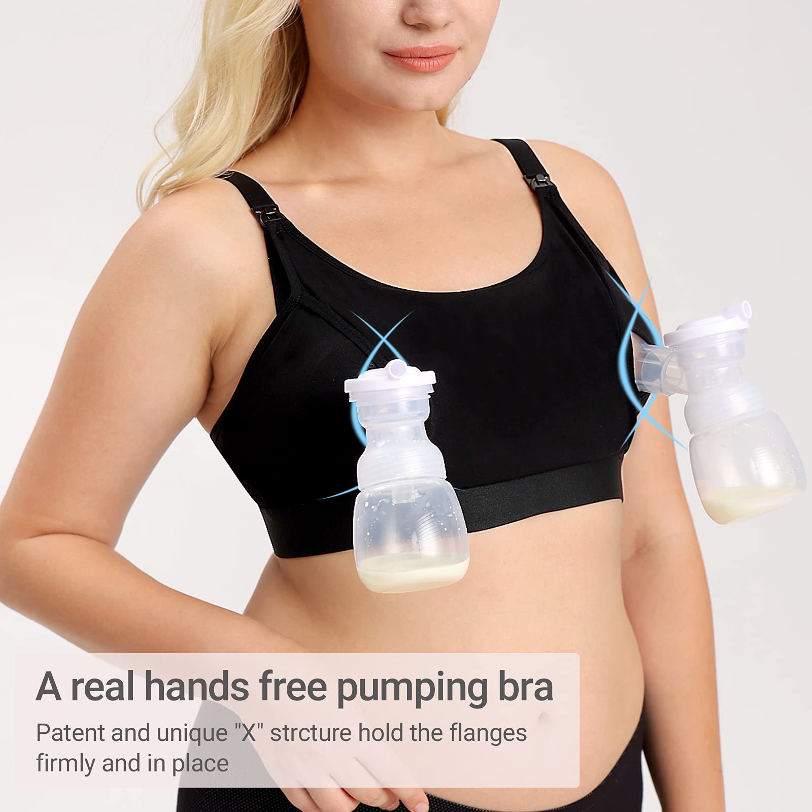 Foto 3 pulgar | Sujetador Momcozy Pumping Bra, Manos Libres, 2 Unidades, Algodón - Venta Internacional.