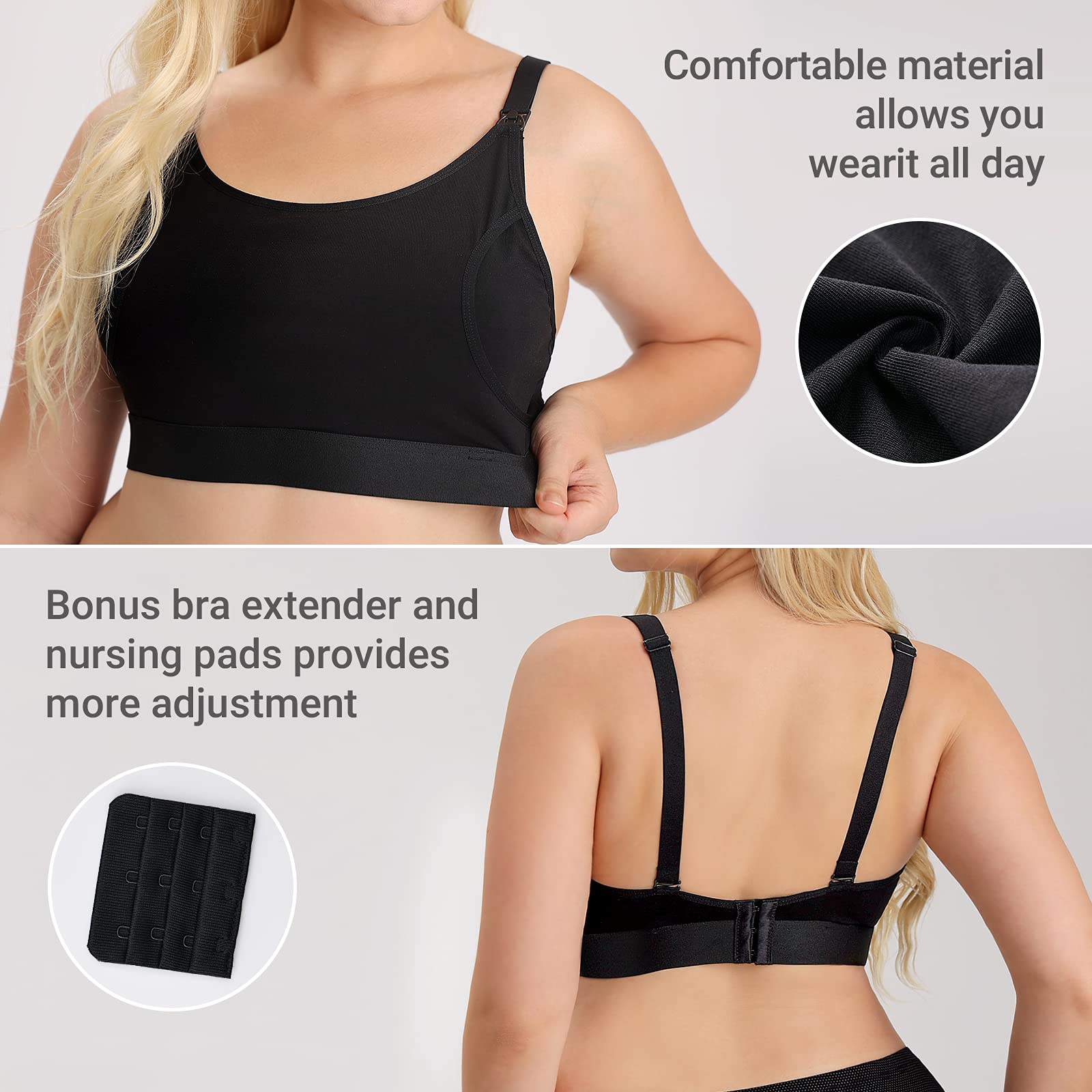 Foto 4 pulgar | Sujetador Momcozy Pumping Bra, Manos Libres, 2 Unidades, Algodón - Venta Internacional.