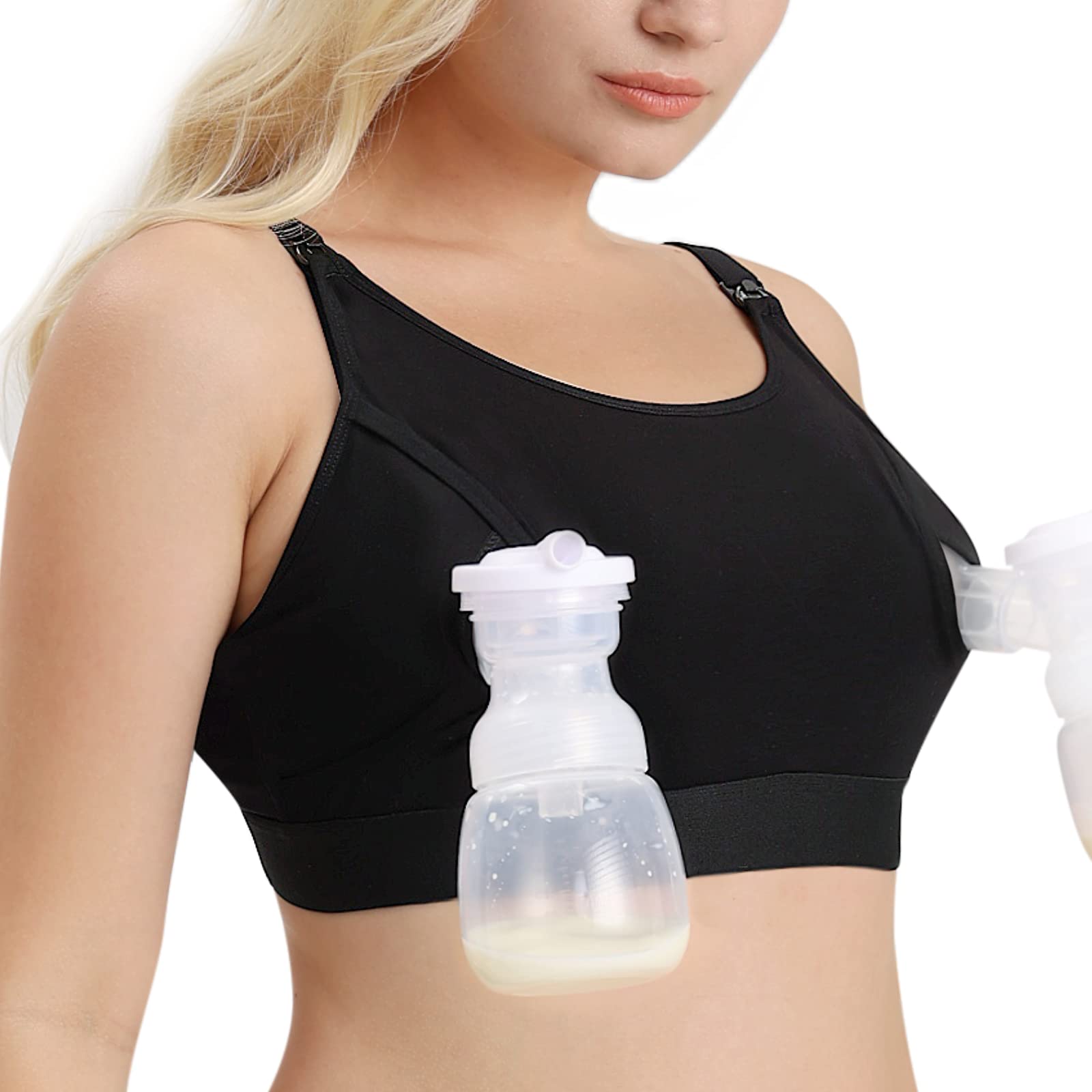 Foto 7 pulgar | Sujetador Momcozy Pumping Bra, Manos Libres, 2 Unidades, Algodón - Venta Internacional.