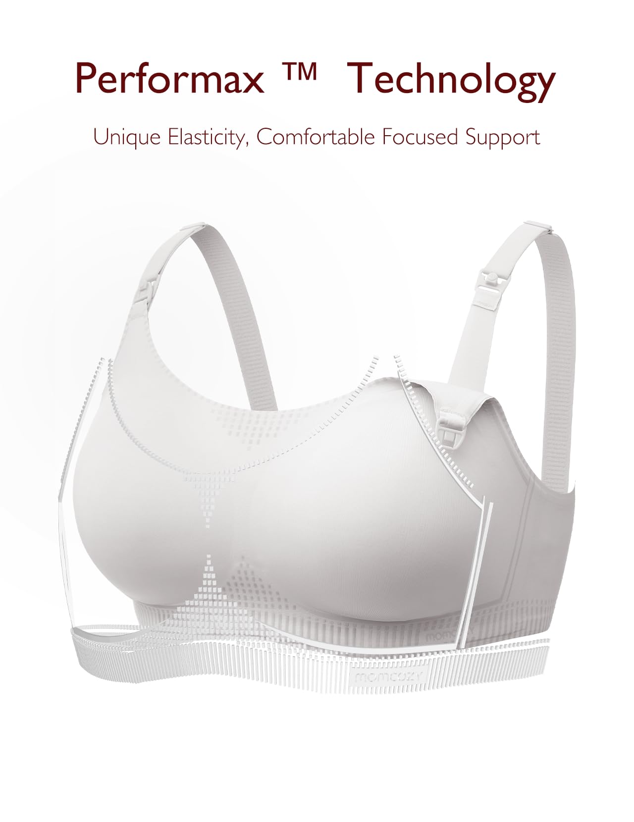 Foto 4 pulgar | Sujetador De Lactancia Momcozy Seamless Ultra Comfort Gris Claro - Venta Internacional.