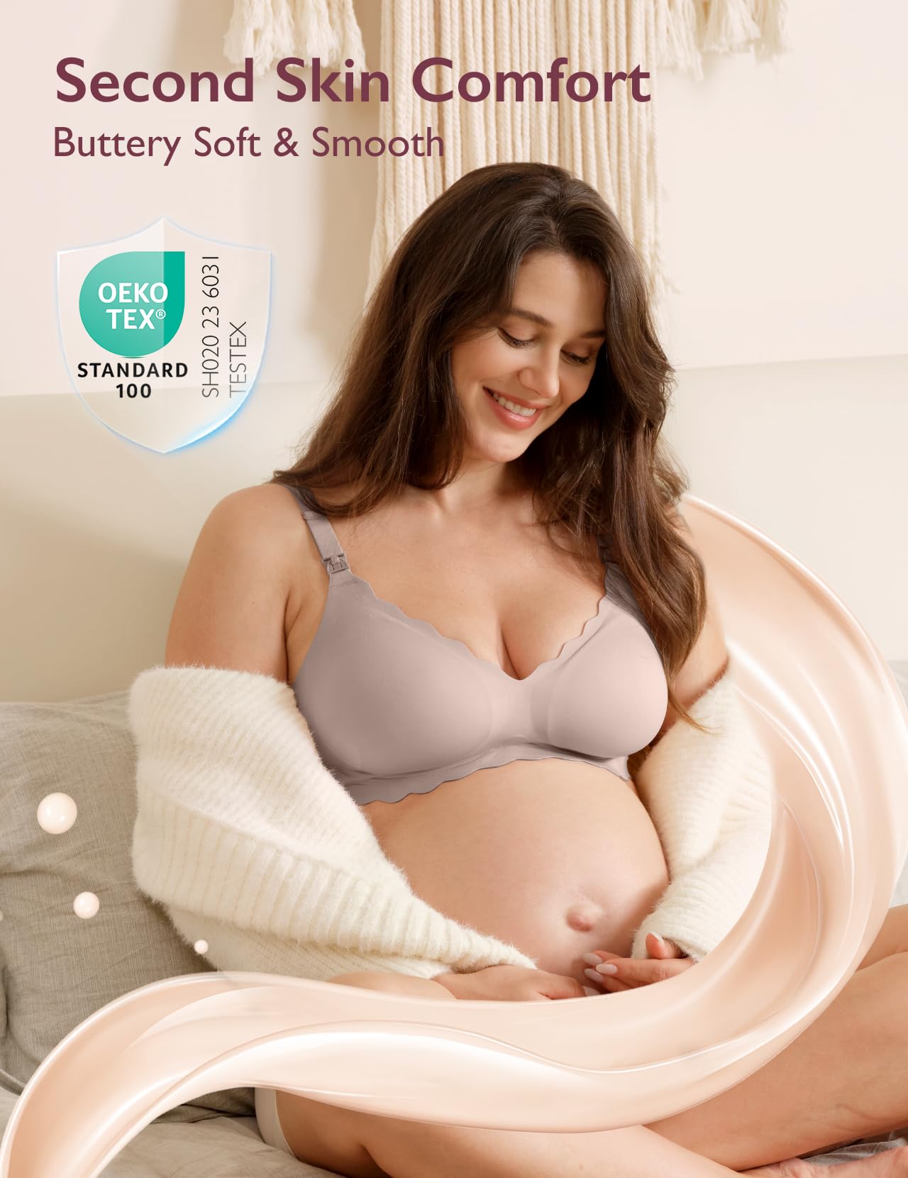 Foto 3 pulgar | Sujetador De Lactancia Momcozy Seamless Pregnancy Maternity Brown - Venta Internacional.
