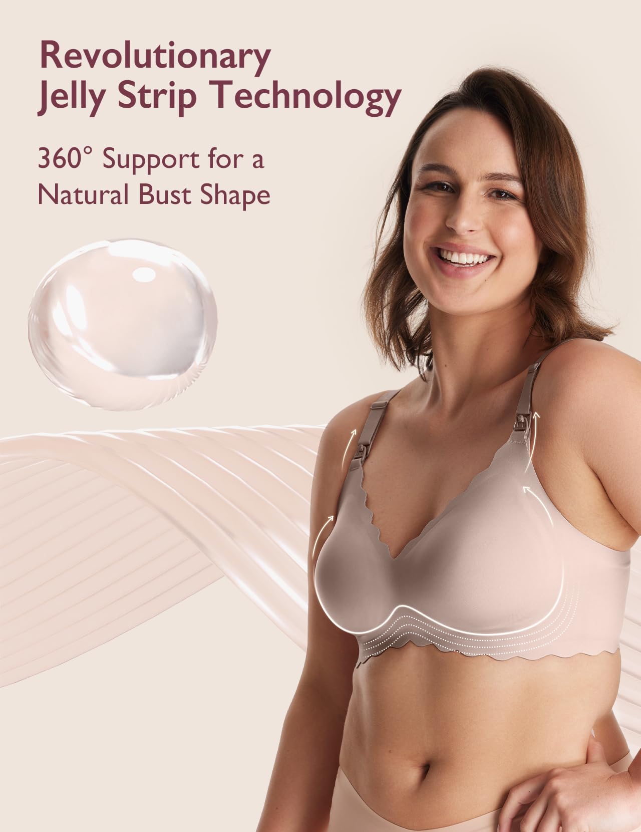 Foto 4 pulgar | Sujetador De Lactancia Momcozy Seamless Pregnancy Maternity Brown - Venta Internacional.