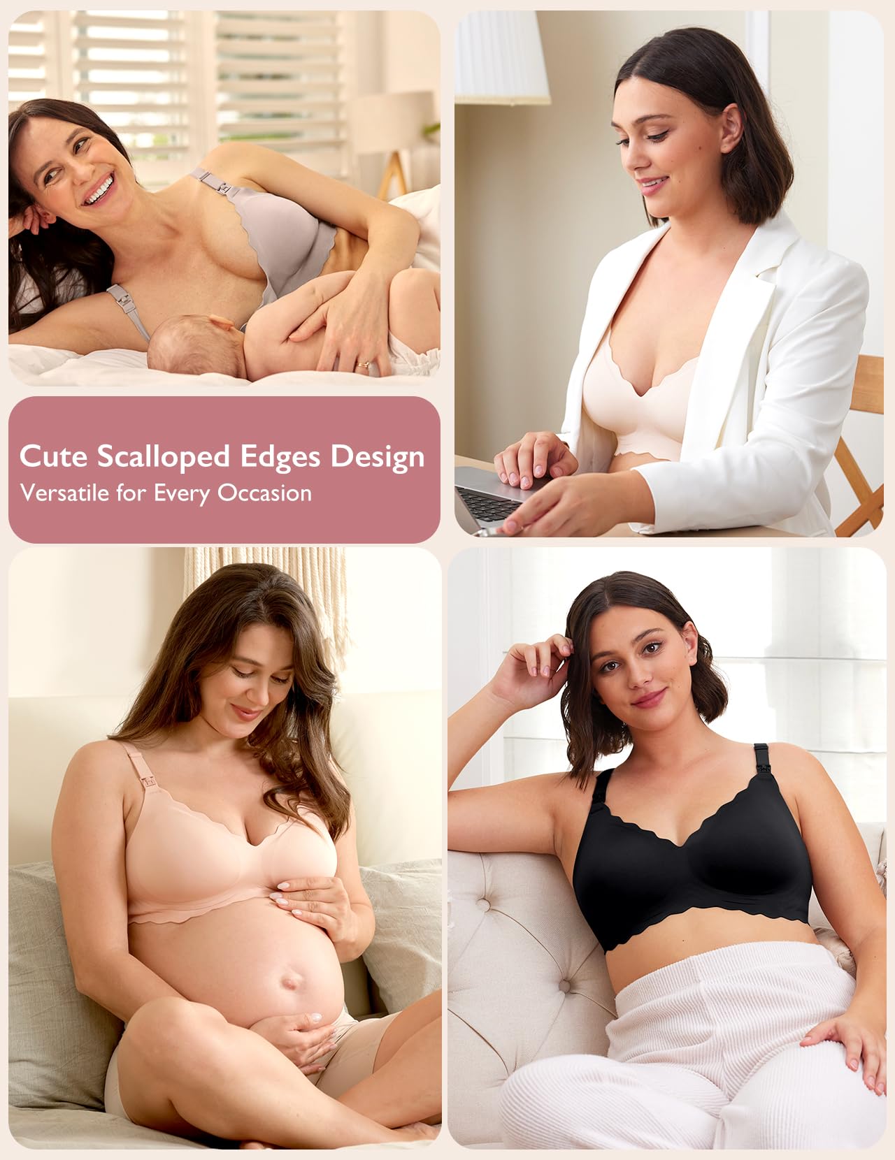 Foto 5 | Sujetador De Lactancia Momcozy Seamless Pregnancy Maternity Brown - Venta Internacional.