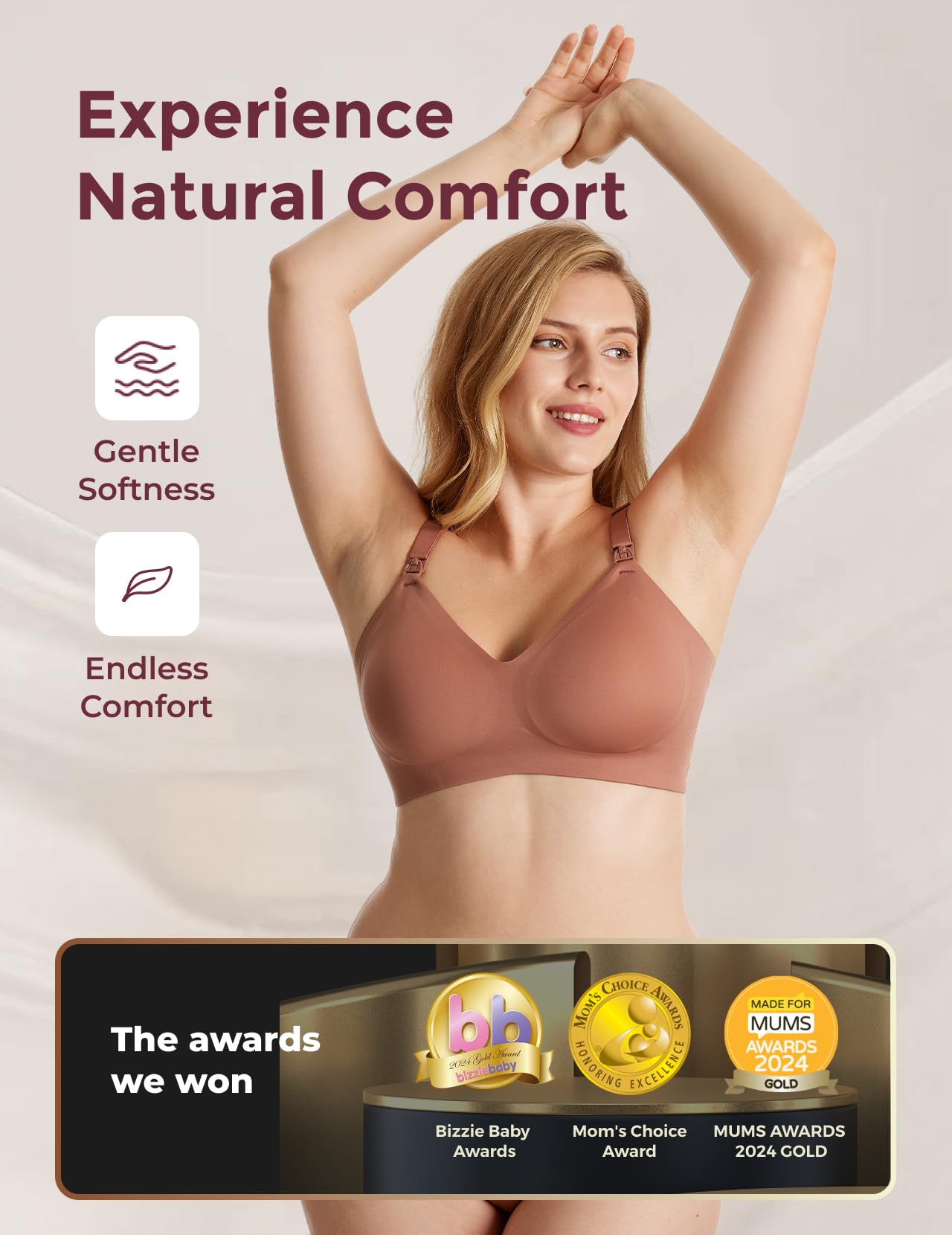 Foto 4 pulgar | Sujetador De Lactancia Momcozy Yn21 Seamless Ultra Comfort Maternity - Venta Internacional.